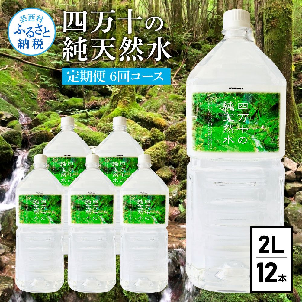 【3ヶ月定期便】四万十の純天然水　(2L×6本)×2ケース　t134sks-AS