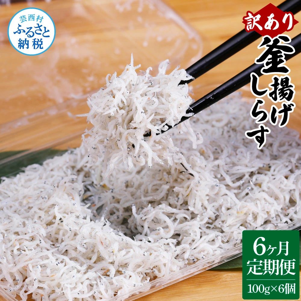 【6ヶ月定期便】訳あり釜揚げシラス100g×6個　t189mmk-AS