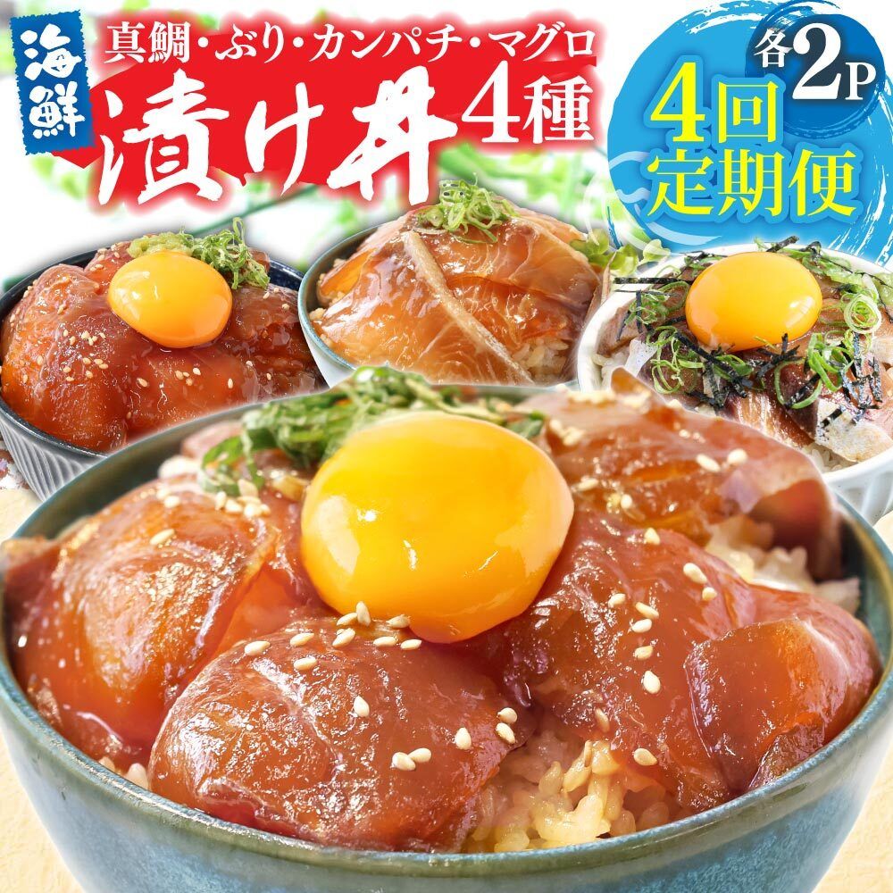 【4ヵ月定期便】漬け丼セット4種 80g× 各2P　t279kyf-AS
